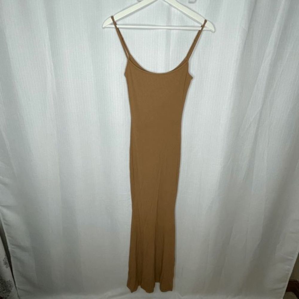 Skims Brown Soft Lounge Long Slip Dress NWOT